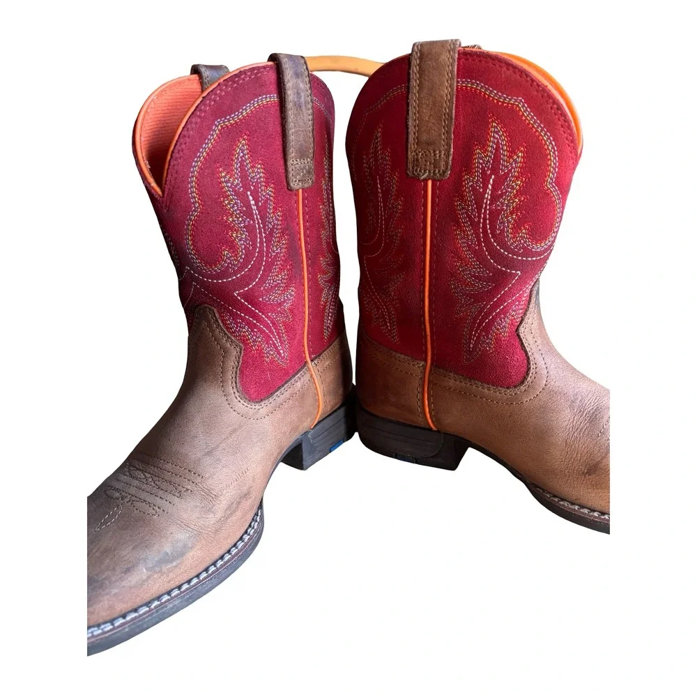 Ariat Wilder Western Boot Kids Size 2 Brown Ruby Red Good Grand Canyon 10050921